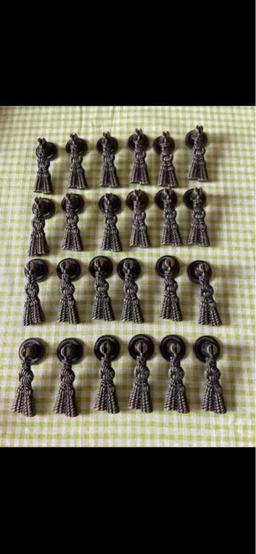Set of 24 Vintage Tassel Drawer Pulls