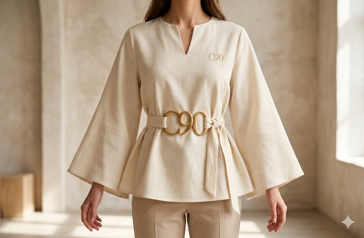 تونيك بيج أنيق مع حزام C90