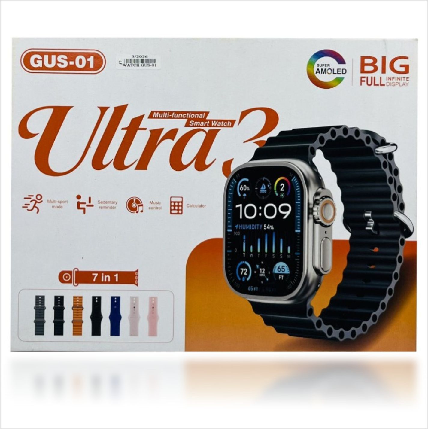 GUS-01 Ultra 3 Multi-functional Smart Watch with 7 Bands 1