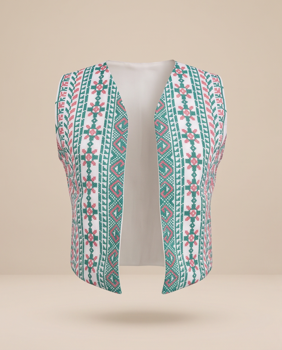 Embroidered Sleeveless Vest 3