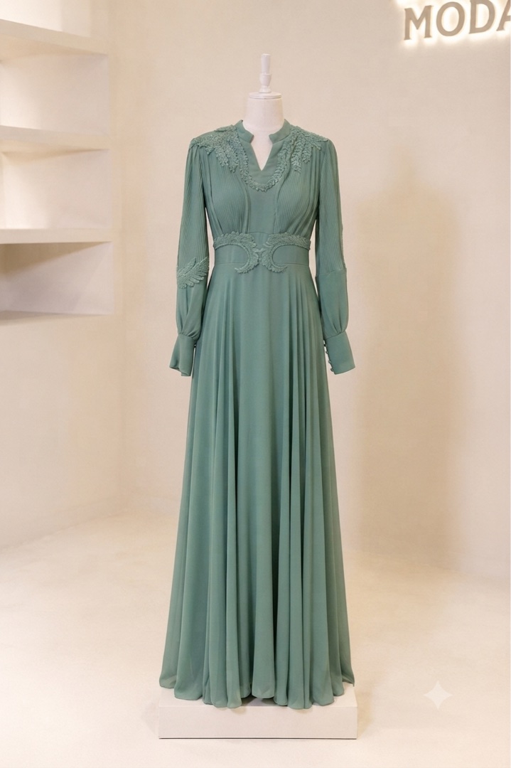 Elegant Long Sleeve Maxi Dress