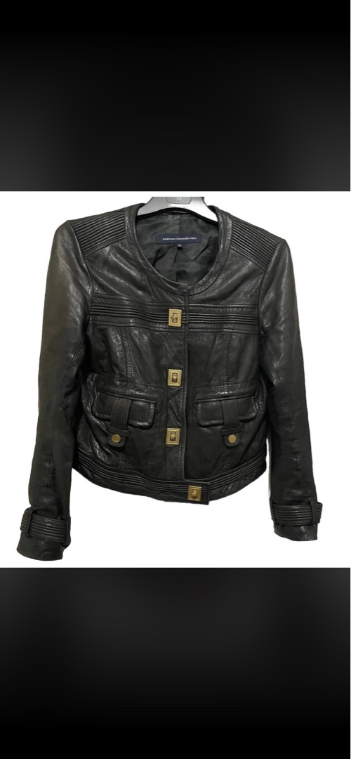 French Connection Black Leather Jacket
