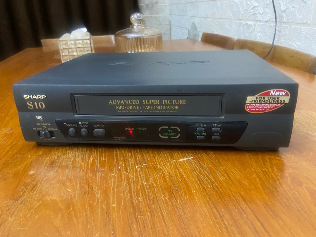 جهاز فيديو كلاسيكي Sharp S10 VHS VCR ياباني أصلي 3