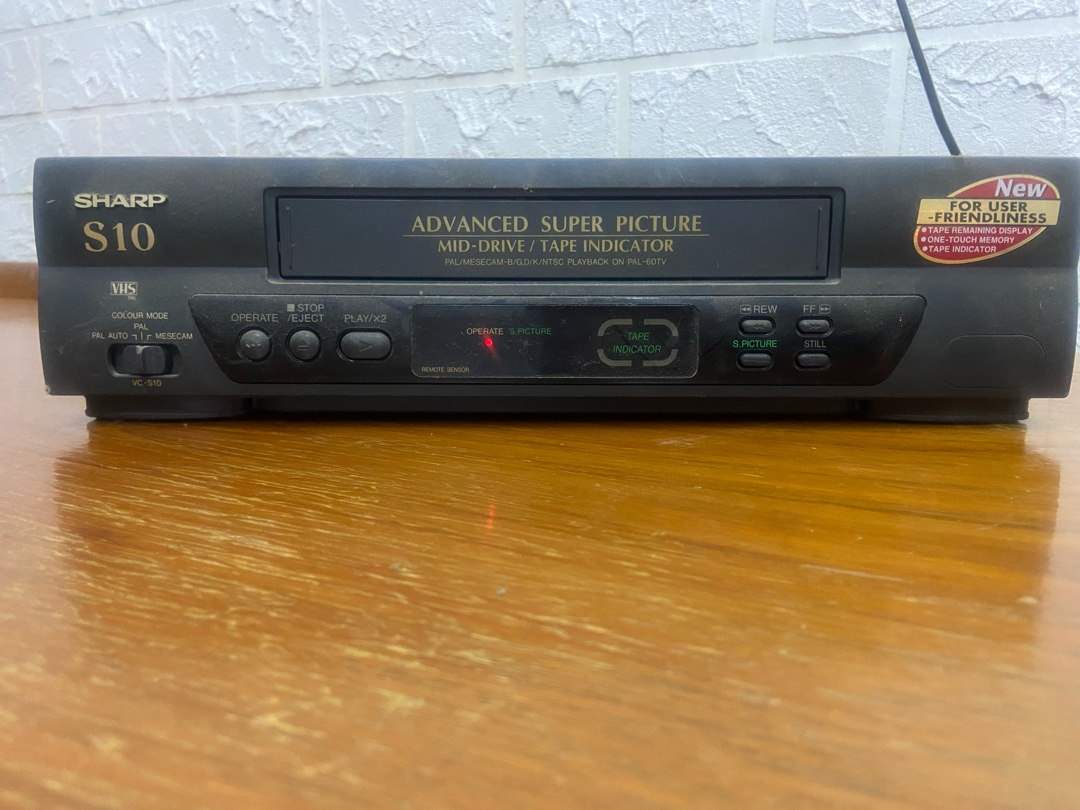 جهاز فيديو كلاسيكي Sharp S10 VHS VCR ياباني أصلي 5