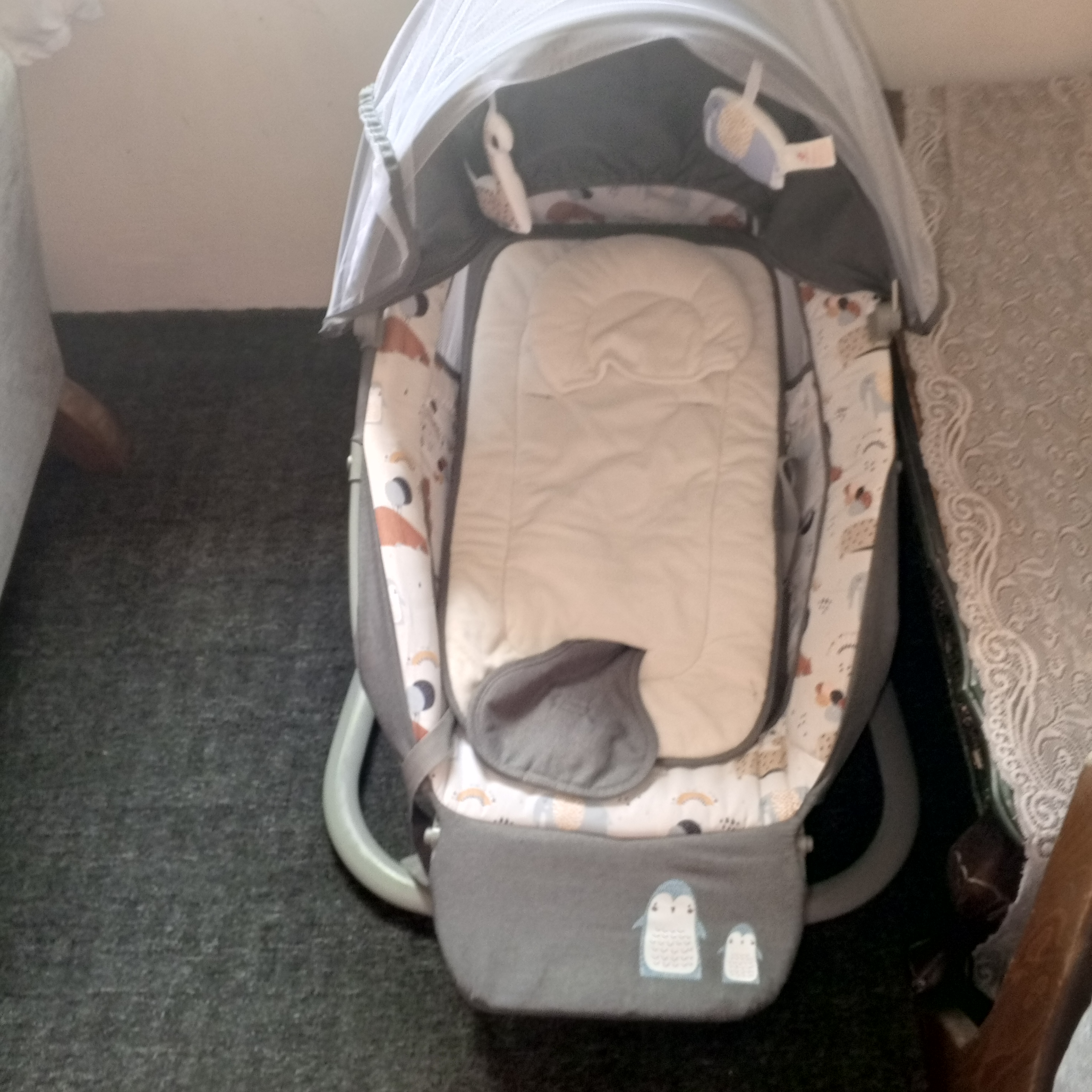 Baby Electric Swing with Mosquito Net and Remote 5