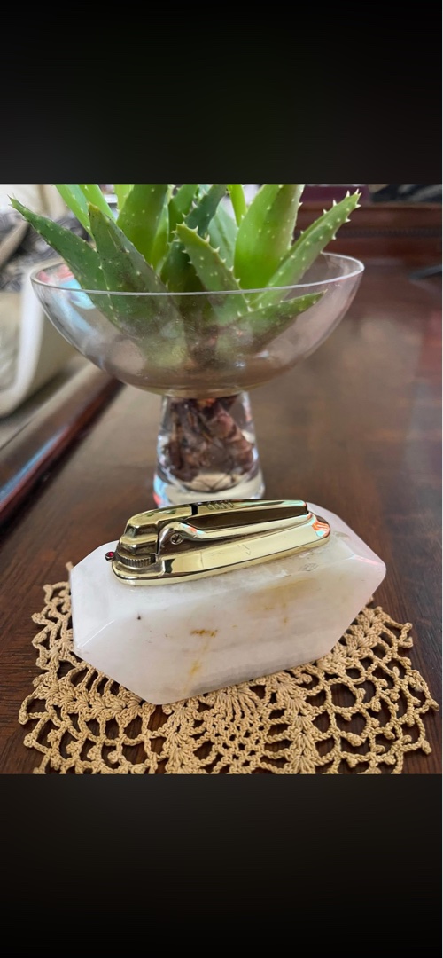 Vintage Gold Lighter on Marble Base