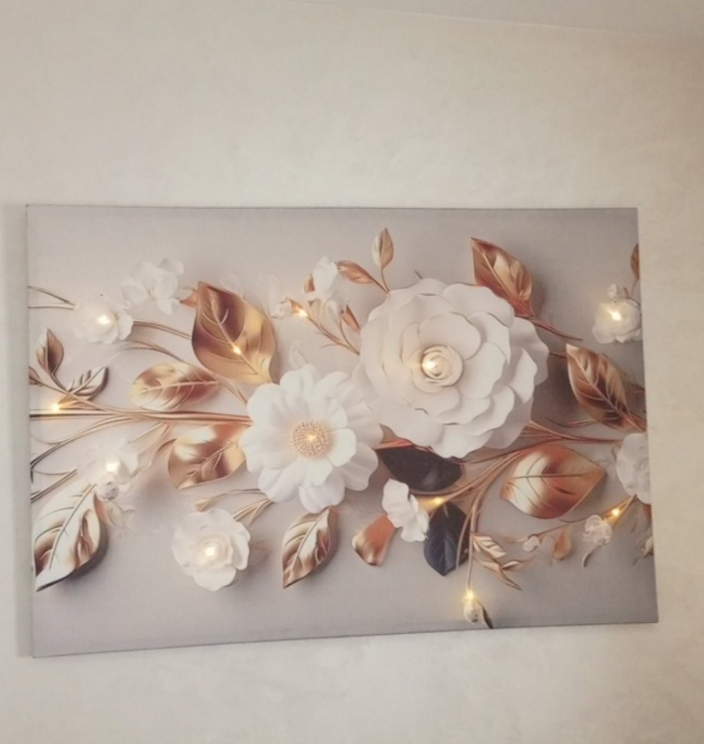 Floral Wall Art with LED Lights
