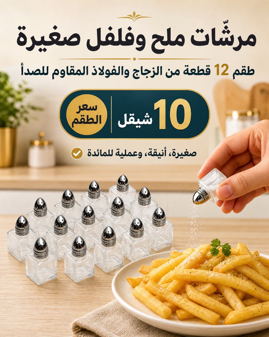 طقم 12 قطعة مرشات ملح وفلفل صغيرة