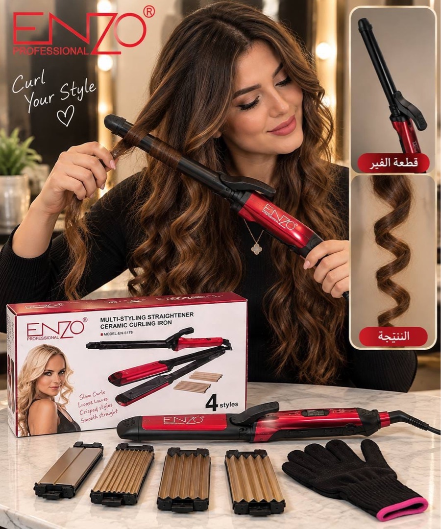 مكواة تجعيد الشعر السيراميك متعددة التصفيف من ENZO Professional EN-5178 4