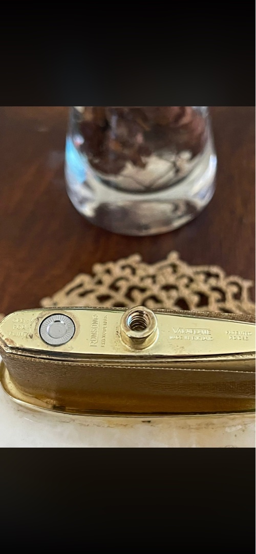 Vintage Gold Lighter on Marble Base 2
