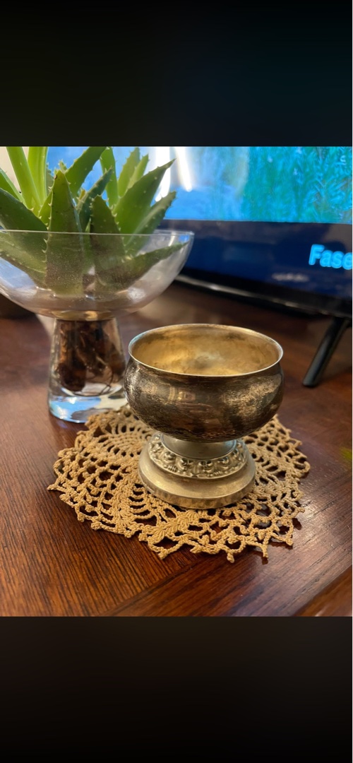 Vintage Silver Goblet on Doily