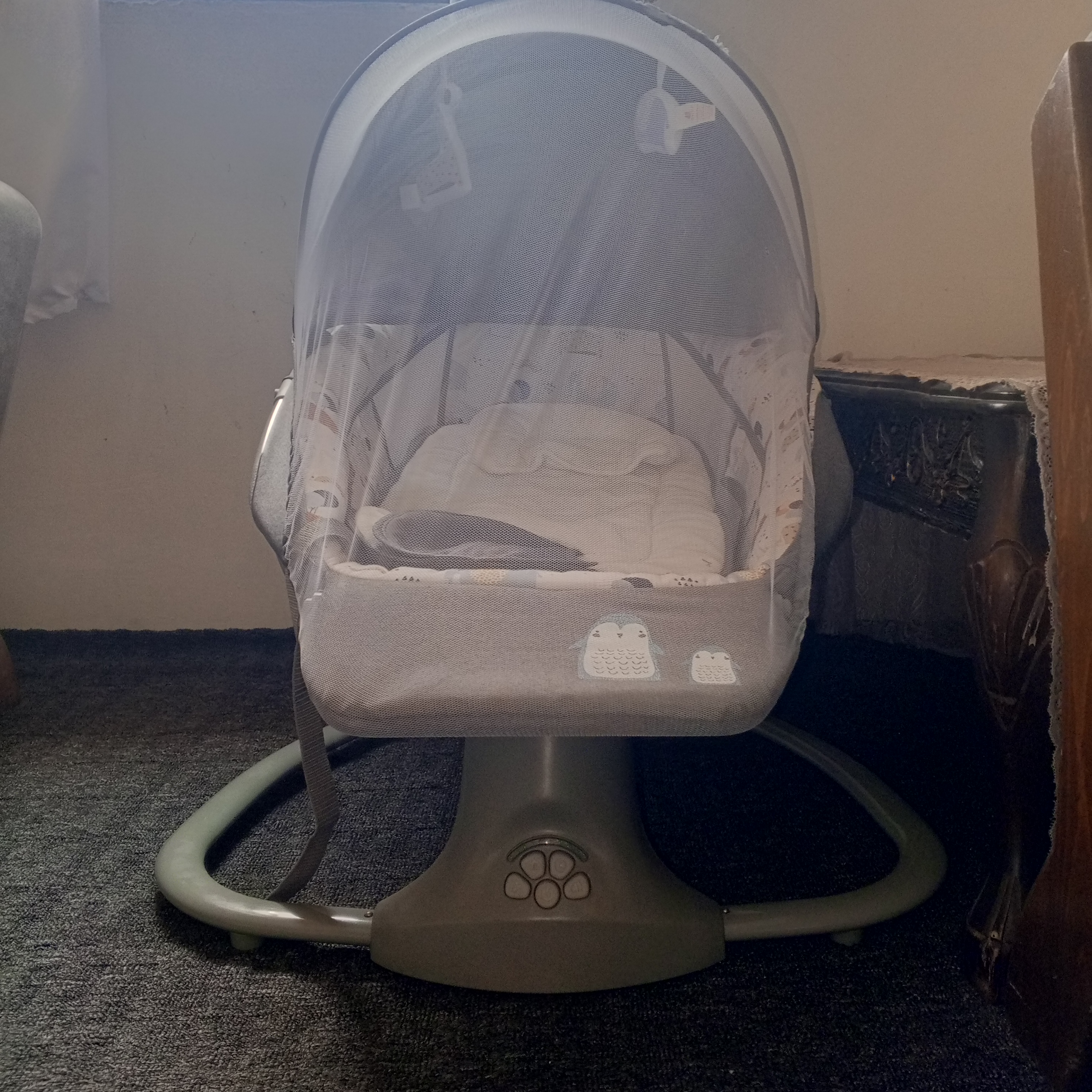 Baby Electric Swing with Mosquito Net and Remote 4