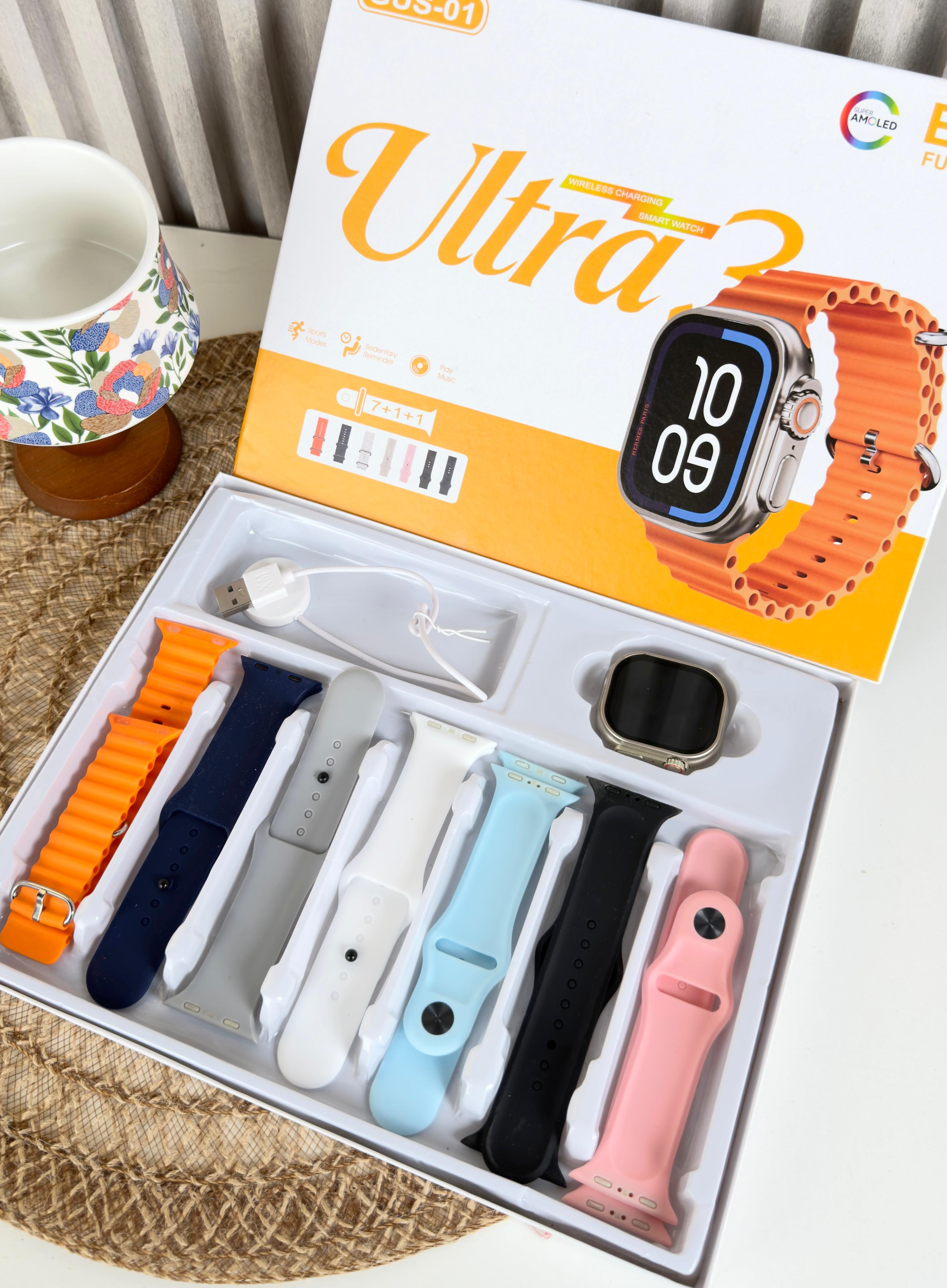 GUS-01 Ultra 3 Multi-functional Smart Watch with 7 Bands 4