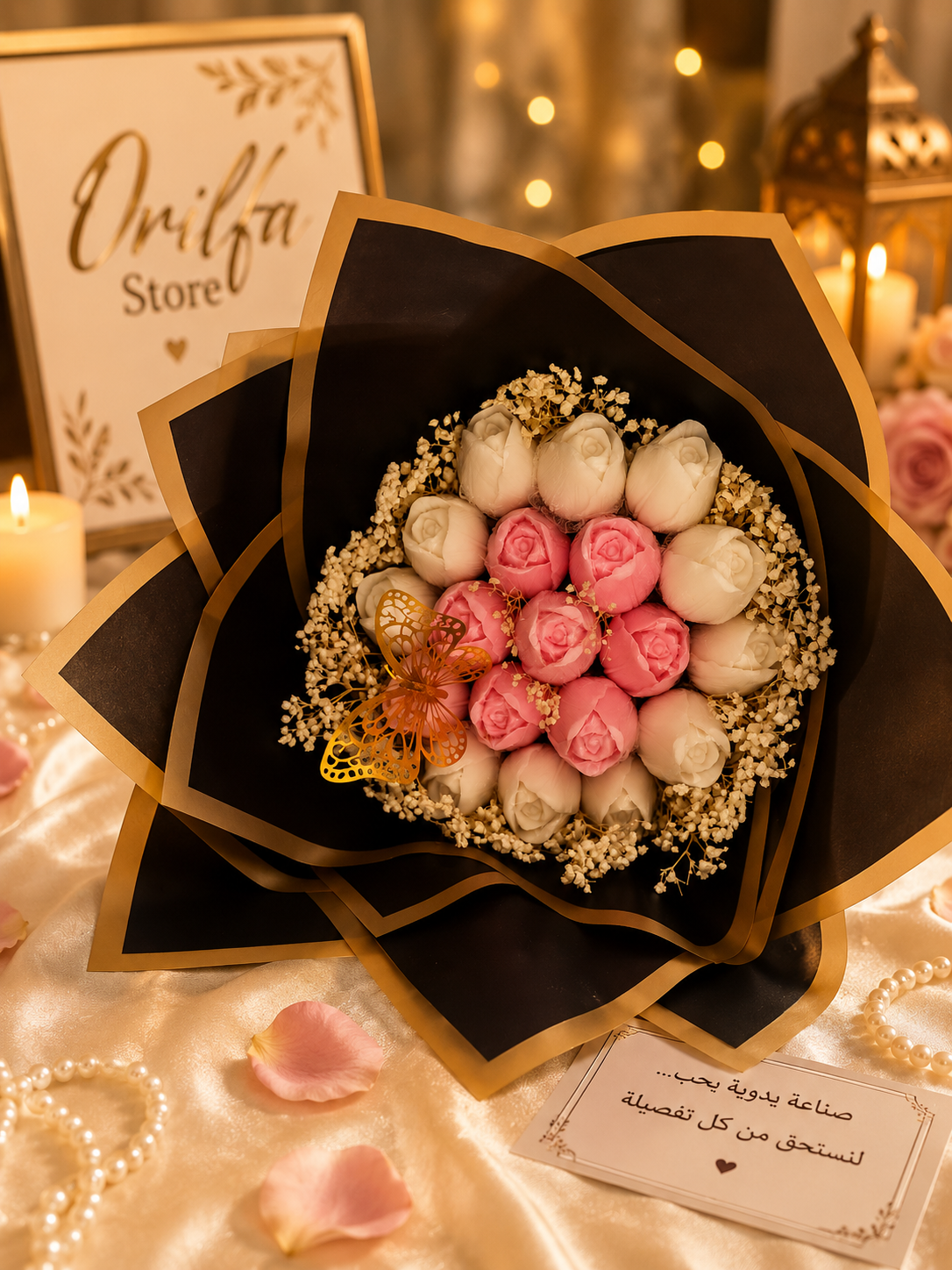 Pink and White Rose Bouquet 2
