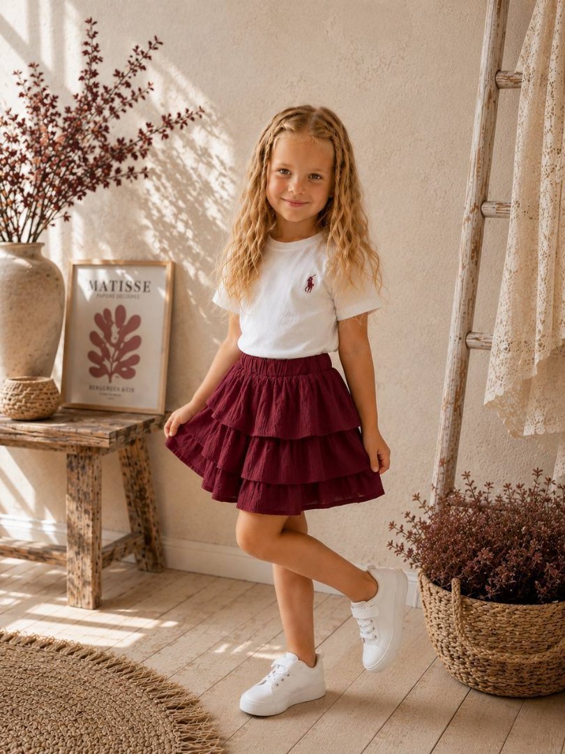 Girls' Tiered Ruffle Skirt 2