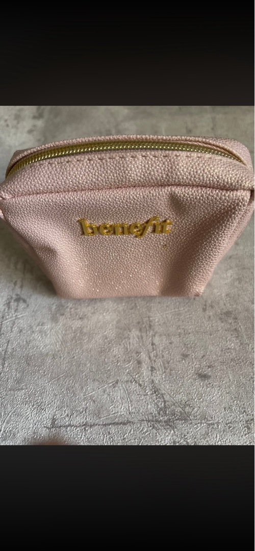 Benefit Cosmetics Pink Glitter Makeup Bag
