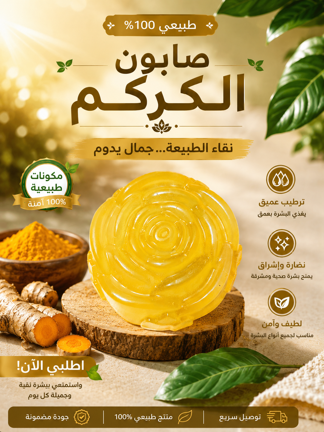 صابون الكركم الطبيعي 100% 2