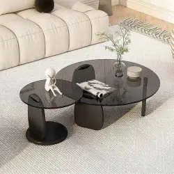 طقم طاولة قهوة زجاجية حديثة