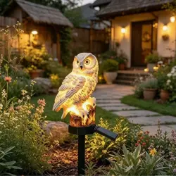 Solar Powered Owl Garden Light