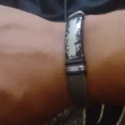 سوار رجالي شبكي من الفولاذ المقاوم للصدأ