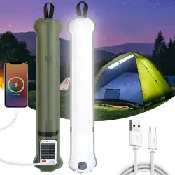 Inflatable Solar Charging Camping Light with Power Bank