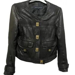 French Connection Black Leather Jacket