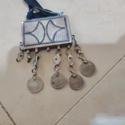 Antique Silver Pendant with Coins