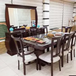 Dining Room Set with Mirror and Buffet