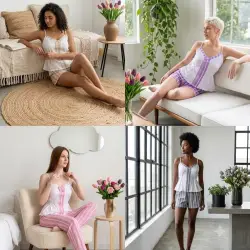 Women's Striped Pajama Set