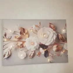 Floral Wall Art with LED Lights