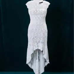 White Lace High-Low Dress