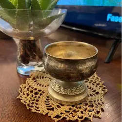 Vintage Silver Goblet on Doily