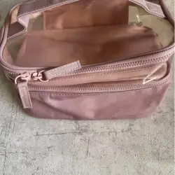 Pink Clear Top Travel Cosmetic Bag