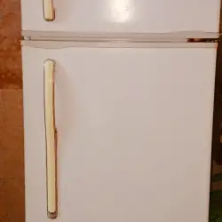 White two-door refrigerator