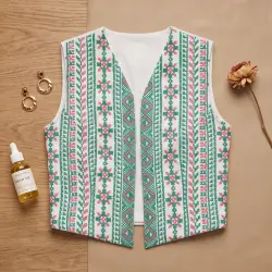 Embroidered Sleeveless Vest