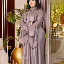 فستان عباية أنيق بأكمام طويلة