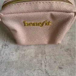 Benefit Cosmetics Pink Glitter Makeup Bag